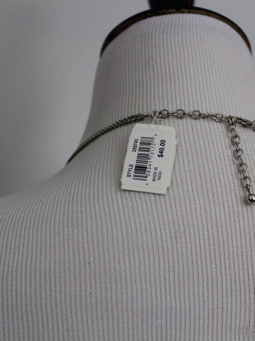 Chunky Silver Layered Chain Statement‎ Bib Necklace Catherine Stein 27” NWT - Picture 5 of 7